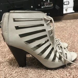 Lace up, see through booties